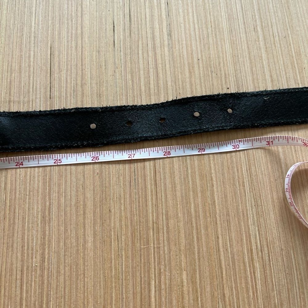Vintage Black Leather Braided Colorful Belt - Picture 8 of 9